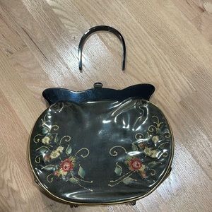 Vintage embroidered needle point frame handbag.